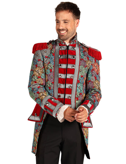 Pánská luxusní karnevalová bunda s květinovým vzorem