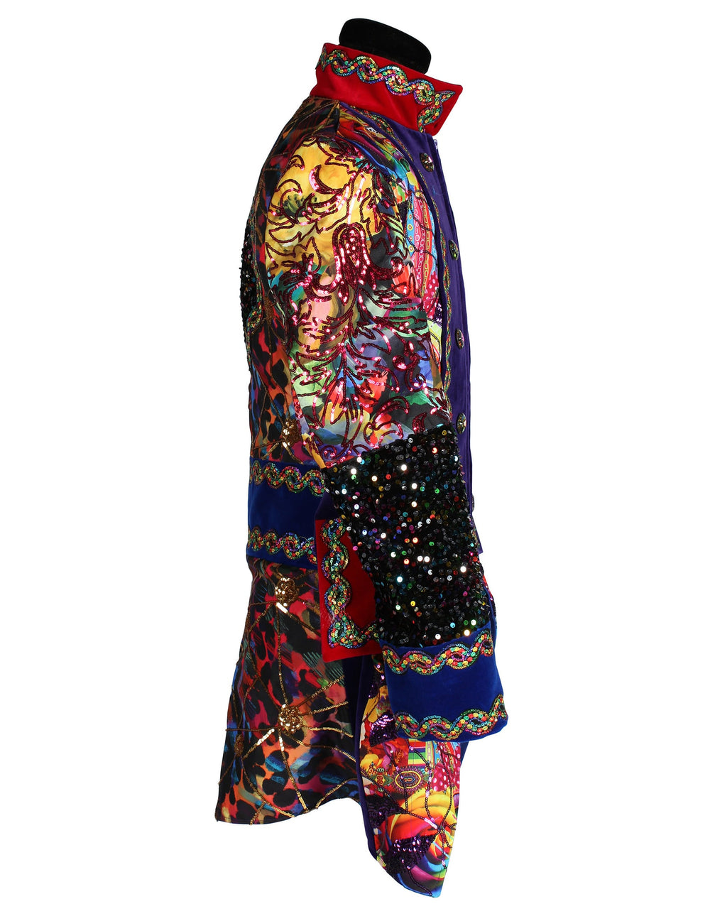 Vue de profil de la veste de carnaval style Fiesta Carnavale