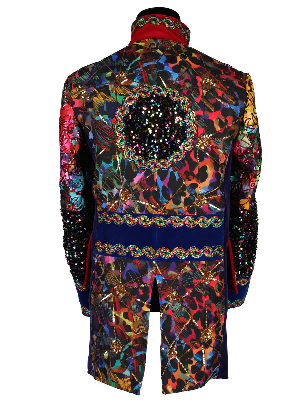 Vue de dos de la veste de carnaval style Fiesta Carnavale pour homme