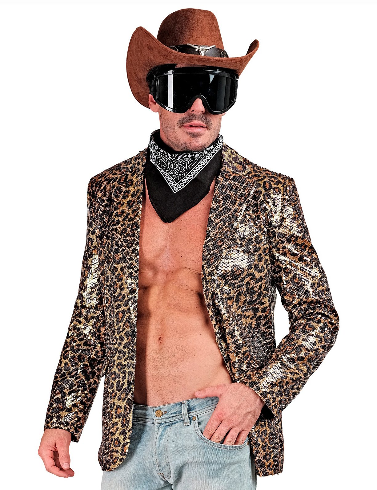 Dospělé sako s leopardím flitry