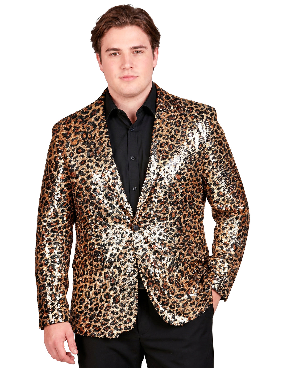 Dospělé sako s leopardím flitry