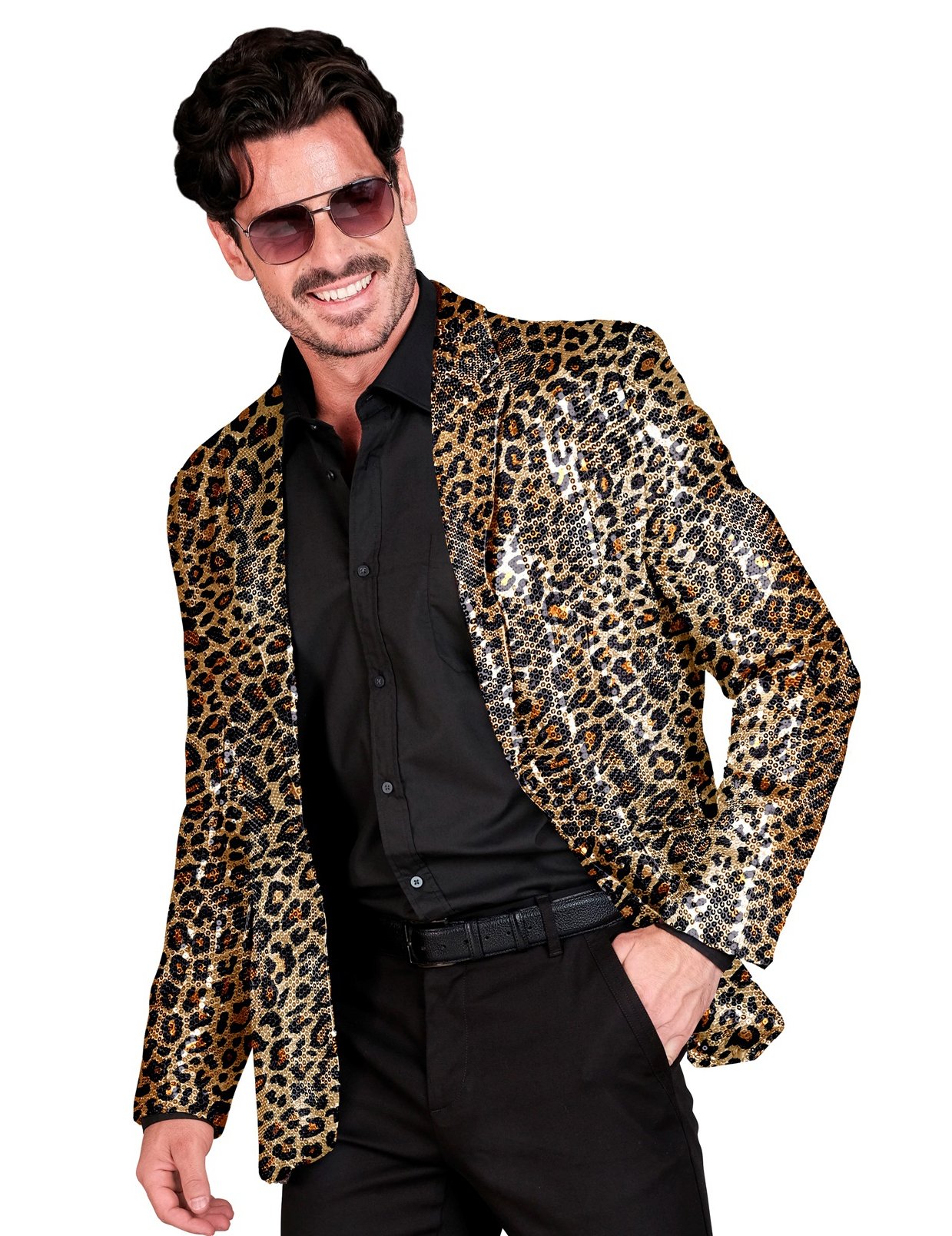 Dospělé sako s leopardím flitry