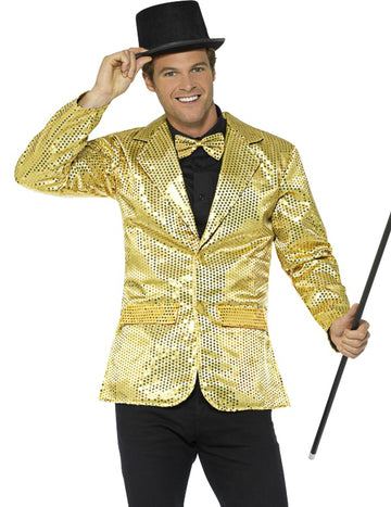 Pánská luxusní flitrovaná zlatá disko bunda