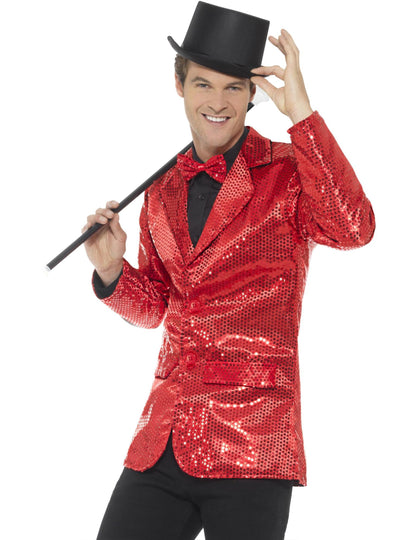 Červená disco bunda s luxusním mužem