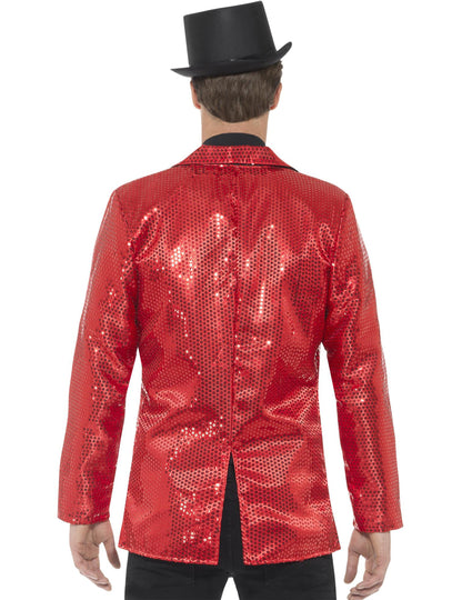 Červená disco bunda s luxusním mužem