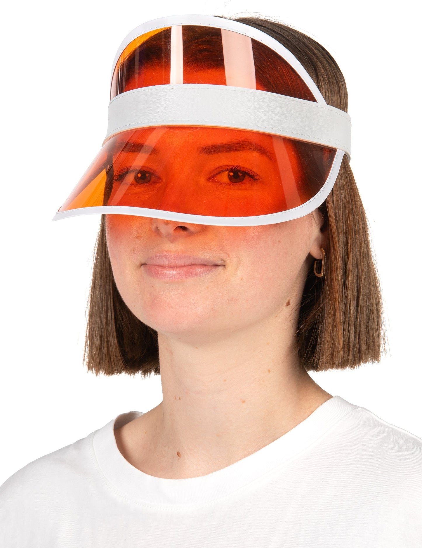 Hráčská pokerová čelenka pro dospělé oranžová a bílá