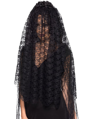 Dlouhý závoj pro dospělé - Černá vdova