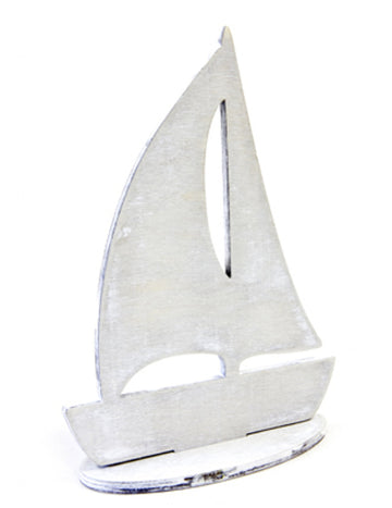 Dekorativní plachetnice šedá 15 x 11 cm