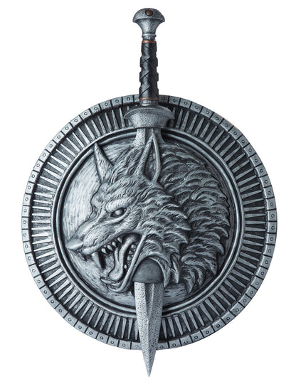 Glaive a Warrior Shield s dospělým vlkem